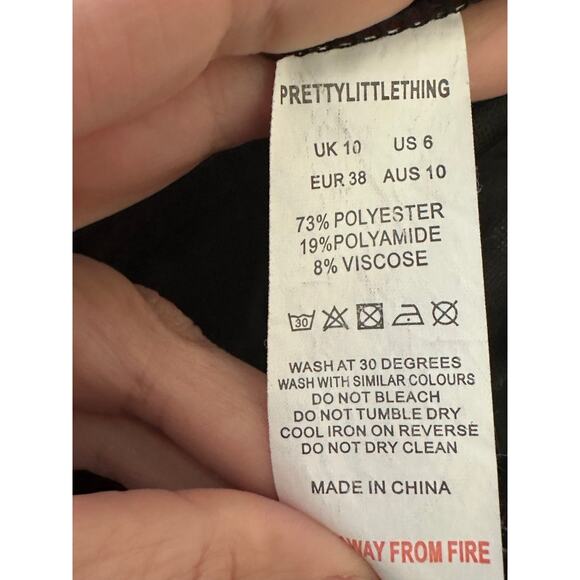 PrettyLittleThing Plum Velvet Puff Sleeve Bardot Crop Top size 6 - Picture 4 of 12